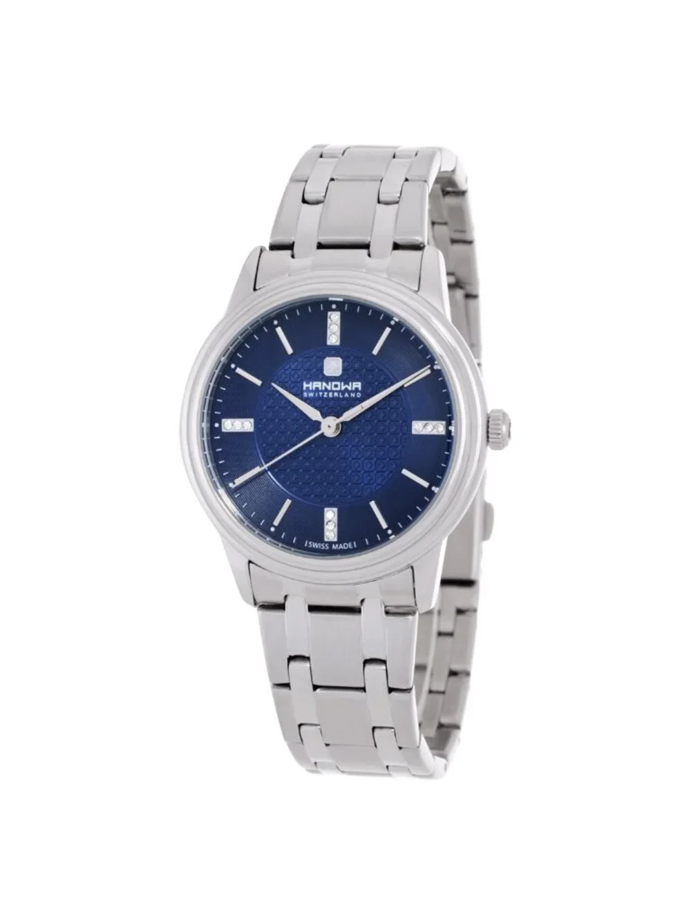 NWT Hanowa Emilia Quartz Crystal Blue Dial Ladies Watch